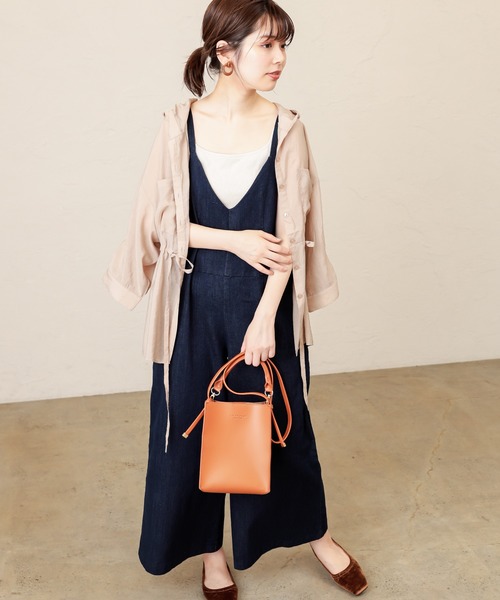 natural couture（ナチュラルクチュール）の「大人シンプル2WAYサロペット（サロペット/オーバーオール・レディース・ブラック/ベージュ/ライトベージュ/ブルー系その他・FREE）」の13枚目の写真