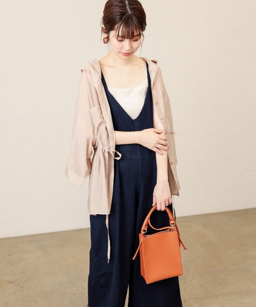 natural couture（ナチュラルクチュール）の「大人シンプル2WAYサロペット（サロペット/オーバーオール・レディース・ブラック/ベージュ/ライトベージュ/ブルー系その他・FREE）」の7枚目の写真