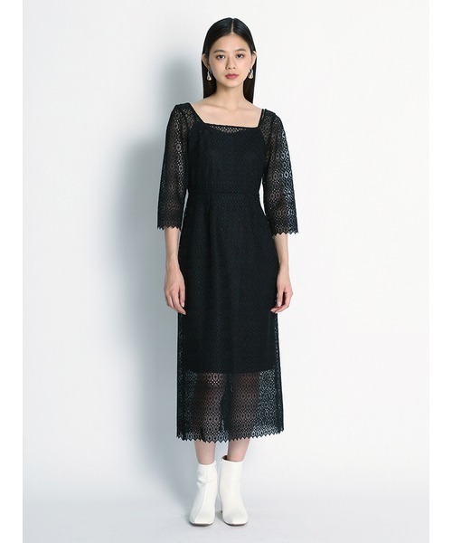 偉大な新品 のヴィンテージレースワンピース ワンピース Lily Lily ワンピース ドレス Brown リリーブラウン のファッション Brown セール ワンピース