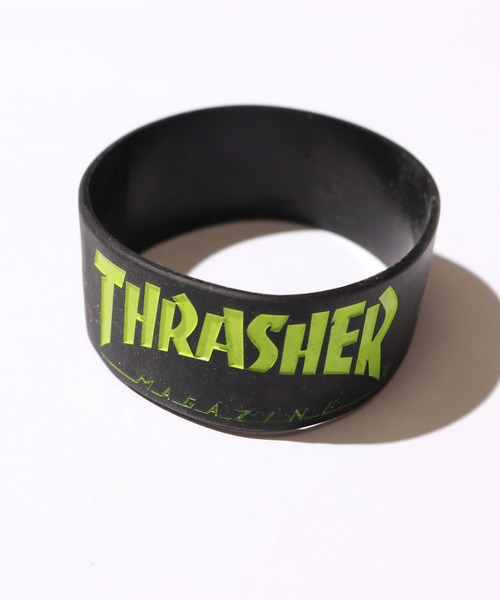 THRASHER（スラッシャー）の「THRASHER/スラッシャー RUBBER BAND ラバーバンド（バングル/リストバンド・メンズ・ブラック×ホワイト/ブラック×レッド/ブラック×ピンク/ホワイト×レッド/ブラック×ブルー/ブラック×グリーン・FREE）」の6枚目の写真