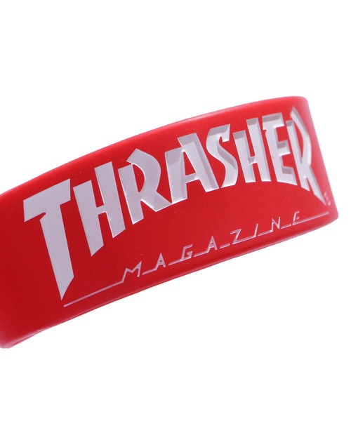 THRASHER（スラッシャー）の「THRASHER/スラッシャー RUBBER BAND ラバーバンド（バングル/リストバンド・メンズ・ブラック×ホワイト/ブラック×レッド/ブラック×ピンク/ホワイト×レッド/ブラック×ブルー/ブラック×グリーン・FREE）」の7枚目の写真