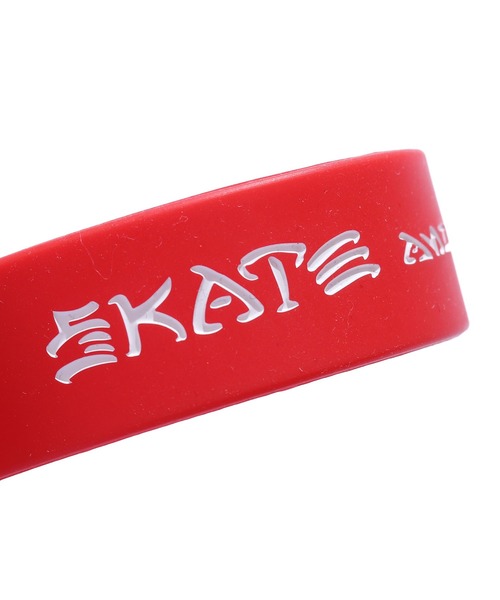 THRASHER（スラッシャー）の「THRASHER/スラッシャー RUBBER BAND ラバーバンド（バングル/リストバンド・メンズ・ブラック×ホワイト/ブラック×レッド/ブラック×ピンク/ホワイト×レッド/ブラック×ブルー/ブラック×グリーン・FREE）」の8枚目の写真