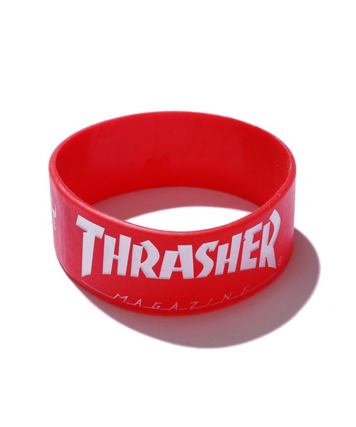 THRASHER（スラッシャー）の「THRASHER/スラッシャー RUBBER BAND ラバーバンド（バングル/リストバンド・メンズ・ブラック×ホワイト/ブラック×レッド/ブラック×ピンク/ホワイト×レッド/ブラック×ブルー/ブラック×グリーン・FREE）」の9枚目の写真