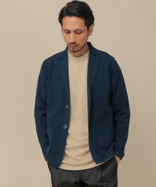 IKKA LOUNGE(イッカラウンジ)の「軽量ニットテーラードカーディガン(カーディガン/ボレロ・メンズ・ネイビー/ブラック・L/XL/S/M)」の2枚目の写真
