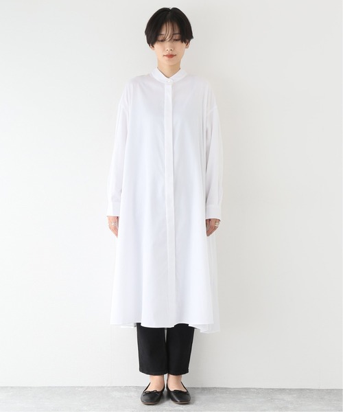 JOURNAL STANDARD（ジャーナルスタンダード）の「コットンツイルAラインワンピース（ワンピース・レディース・ホワイト/ベージュ/ベージュ系その他/モスグリーン・FREE）」の17枚目の写真