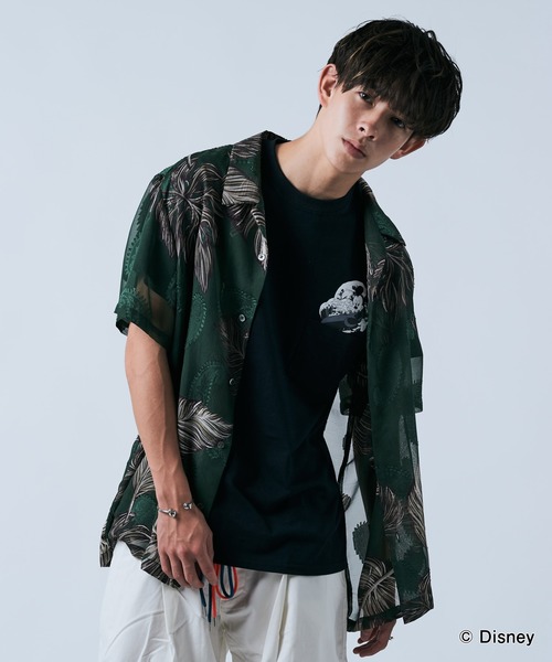 glamb(グラム)の「Surf Mickey Design/Pocket T〈サーフミッキーデザインポケットT〉(Tシャツ/カットソー・メンズ・ブラック/ホワイト・3/4/1/2)」の14枚目の写真
