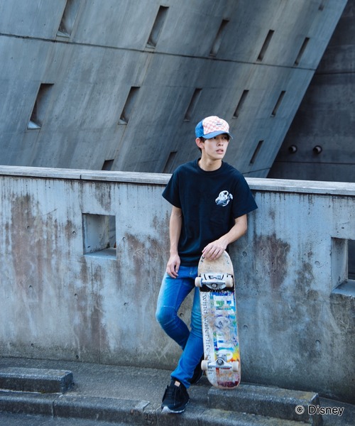 glamb(グラム)の「Surf Mickey Design/Pocket T〈サーフミッキーデザインポケットT〉(Tシャツ/カットソー・メンズ・ブラック/ホワイト・3/4/1/2)」の19枚目の写真