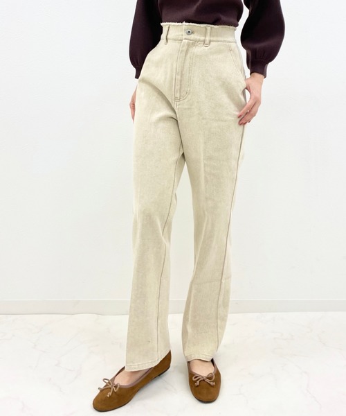 archives（アルシーヴ）の「ハイウエストカラーパンツ（デニムパンツ・レディース・ブラック/グレー/ブラウン/モカ/ベージュ・MEDIUM）」の5枚目の写真