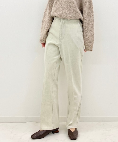 archives（アルシーヴ）の「ハイウエストカラーパンツ（デニムパンツ・レディース・ブラック/グレー/ブラウン/モカ/ベージュ・MEDIUM）」の3枚目の写真