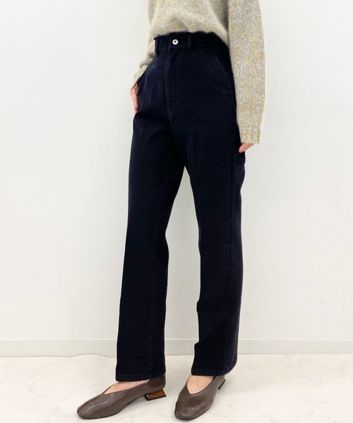 archives（アルシーヴ）の「ハイウエストカラーパンツ（デニムパンツ・レディース・ブラック/グレー/ブラウン/モカ/ベージュ・MEDIUM）」の2枚目の写真