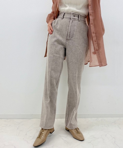 archives（アルシーヴ）の「ハイウエストカラーパンツ（デニムパンツ・レディース・ブラック/グレー/ブラウン/モカ/ベージュ・MEDIUM）」の19枚目の写真