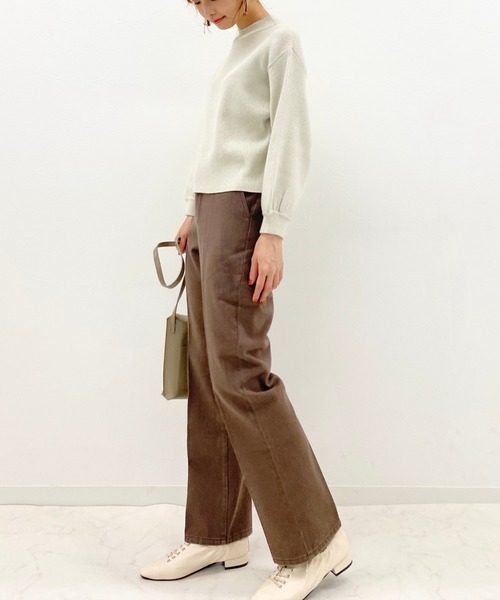 archives（アルシーヴ）の「ハイウエストカラーパンツ（デニムパンツ・レディース・ブラック/グレー/ブラウン/モカ/ベージュ・MEDIUM）」の14枚目の写真