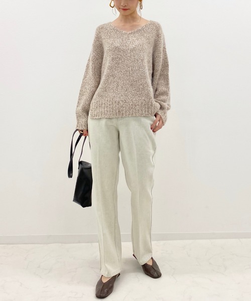 archives（アルシーヴ）の「ハイウエストカラーパンツ（デニムパンツ・レディース・ブラック/グレー/ブラウン/モカ/ベージュ・MEDIUM）」の7枚目の写真