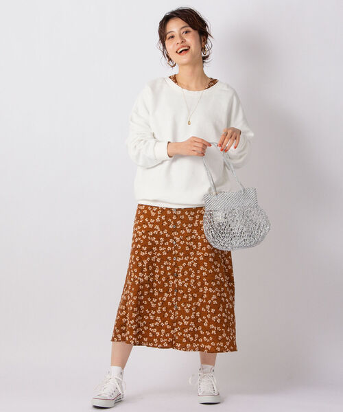 NOLLEY’S（ノーリーズ）の「小花プリントフレアワンピース（ワンピース・レディース・ブルー系その他4/ブルー系その他3/ブラウン系その他3・36/38）」の8枚目の写真