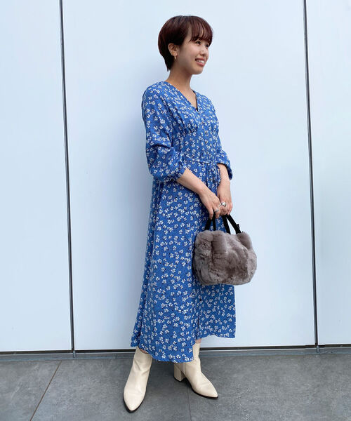 NOLLEY’S（ノーリーズ）の「小花プリントフレアワンピース（ワンピース・レディース・ブルー系その他4/ブルー系その他3/ブラウン系その他3・36/38）」の15枚目の写真