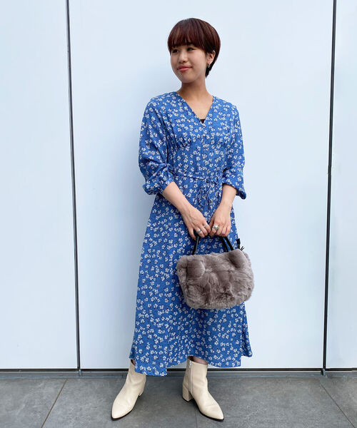 NOLLEY’S（ノーリーズ）の「小花プリントフレアワンピース（ワンピース・レディース・ブルー系その他4/ブルー系その他3/ブラウン系その他3・36/38）」の16枚目の写真