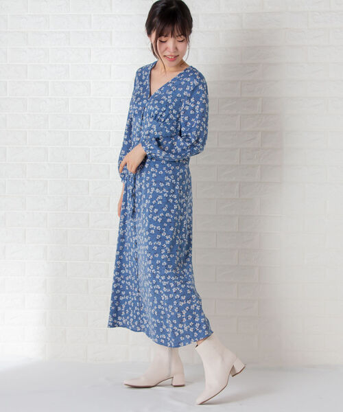 NOLLEY’S（ノーリーズ）の「小花プリントフレアワンピース（ワンピース・レディース・ブルー系その他4/ブルー系その他3/ブラウン系その他3・36/38）」の18枚目の写真