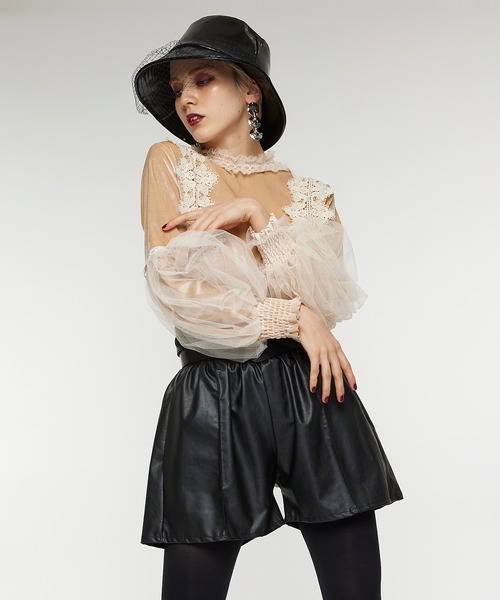 Narcissus(ナルシス)の「【Narcissus】レザーショートパンツ(その他パンツ・レディース・ブラック・FREE)」の5枚目の写真