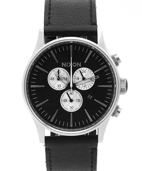 NIXON（ニクソン）の「THE SENTRY CHRONO　LEATHER（アナログ腕時計・メンズ・ブラウン/ブラウン系その他/グレー/ブルー/ブラック系その他/その他/その他2/ブラック・FREE）」の10枚目の写真