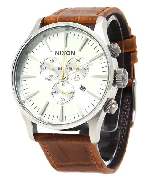 NIXON（ニクソン）の「THE SENTRY CHRONO　LEATHER（アナログ腕時計・メンズ・ブラウン/ブラウン系その他/グレー/ブルー/ブラック系その他/その他/その他2/ブラック・FREE）」の20枚目の写真