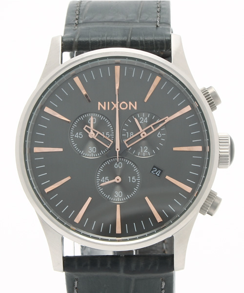 NIXON（ニクソン）の「THE SENTRY CHRONO　LEATHER（アナログ腕時計・メンズ・ブラウン/ブラウン系その他/グレー/ブルー/ブラック系その他/その他/その他2/ブラック・FREE）」の21枚目の写真