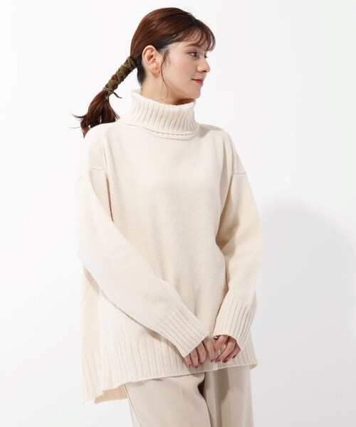 セール S Ll 洗えるタートルネックaラインニットプルオーバー ニット セーター Grove グローブ のファッション通販 Zozotown