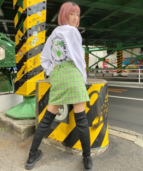 Candy Stripper(キャンディストリッパー)の「MADLY CANDY L/S TEE(Tシャツ/カットソー・レディース・オフホワイト/ブラック/イエロー・2)」の1枚目の写真