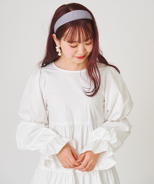 one after another NICE CLAUP（ワンアフターアナザーナイスクラップ）の「【Web限定】袖コンシャスチュニック（チュニック・レディース・ブラック/オフホワイト/サックスブルー/アイボリー・FREE）」の11枚目の写真