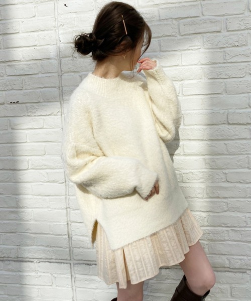 one after another NICE CLAUP（ワンアフターアナザーナイスクラップ）の「【Web限定】袖コンシャスチュニック（チュニック・レディース・ブラック/オフホワイト/サックスブルー/アイボリー・FREE）」の14枚目の写真