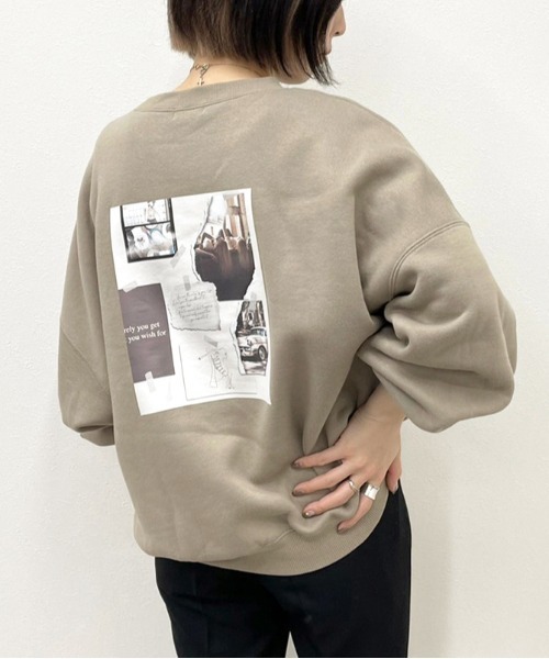 apres jour mignon(アプレジュールミニョン)の「袖ボリュームスウェット【ZOZOTOWN限定アイテム】(スウェット・レディース・ブラック/パープル/アイボリー/クリーム/ブラック系その他/グレイッシュベージュ・X-LARGE/フリー)」の6枚目の写真