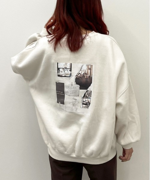 apres jour mignon(アプレジュールミニョン)の「袖ボリュームスウェット【ZOZOTOWN限定アイテム】(スウェット・レディース・ブラック/パープル/アイボリー/クリーム/ブラック系その他/グレイッシュベージュ・X-LARGE/フリー)」の5枚目の写真