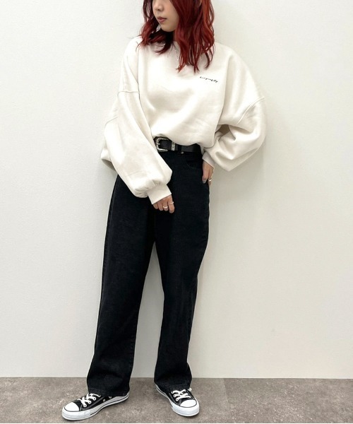 apres jour mignon(アプレジュールミニョン)の「袖ボリュームスウェット【ZOZOTOWN限定アイテム】(スウェット・レディース・ブラック/パープル/アイボリー/クリーム/ブラック系その他/グレイッシュベージュ・X-LARGE/フリー)」の9枚目の写真