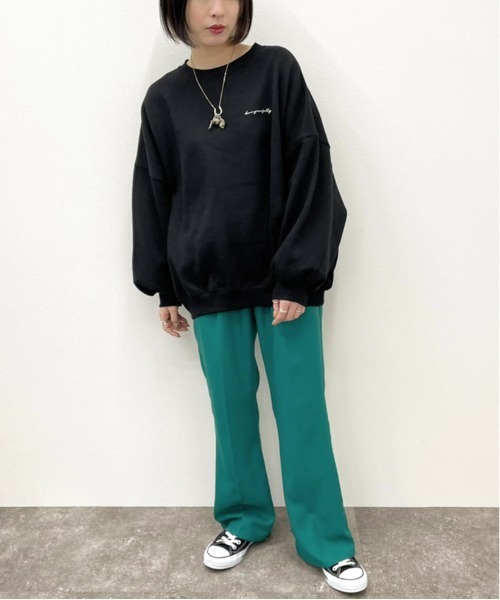 apres jour mignon(アプレジュールミニョン)の「袖ボリュームスウェット【ZOZOTOWN限定アイテム】(スウェット・レディース・ブラック/パープル/アイボリー/クリーム/ブラック系その他/グレイッシュベージュ・X-LARGE/フリー)」の15枚目の写真