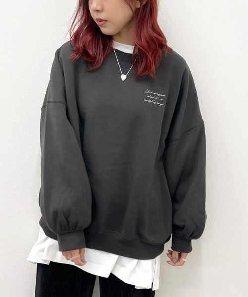 apres jour mignon(アプレジュールミニョン)の「袖ボリュームスウェット【ZOZOTOWN限定アイテム】(スウェット・レディース・ブラック/パープル/アイボリー/クリーム/ブラック系その他/グレイッシュベージュ・X-LARGE/フリー)」の17枚目の写真