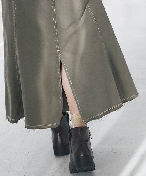 and R（アンドアール）の「ツイルマーメイドスカート（スカート・レディース・カーキ・FREE）」の8枚目の写真