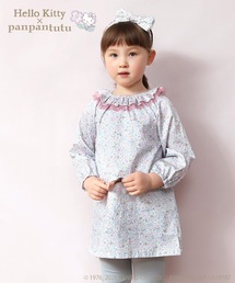 panpantutu（パンパンチュチュ）の「スモックワンピ《ハローキティ・マイメロディ・フラワー》(XS・Ssize)（ワンピース・キッズ）」