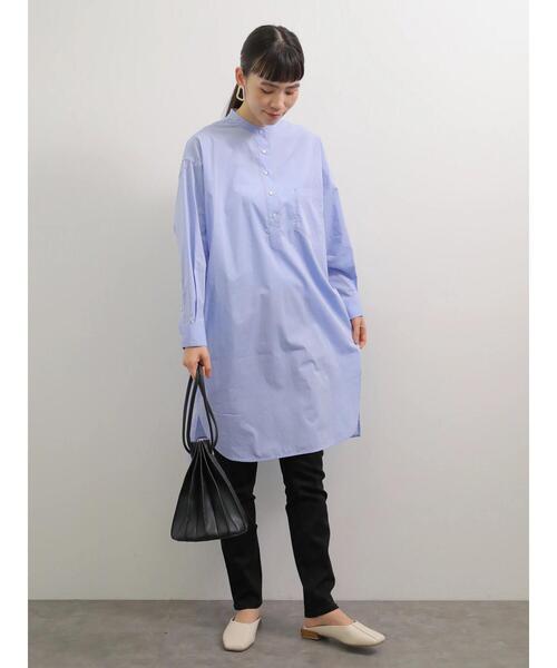 AMERICAN HOLIC（アメリカンホリック）の「オーバーサイズシャツチュニック  ＊（シャツ/ブラウス・レディース・サックスブルー/オフホワイト/ストライプ/ホワイト系その他6・FREE）」の22枚目の写真