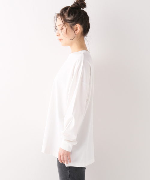 Simplicite（サンプリシテ）の「60/テンジクサイドドットロンTee（Tシャツ/カットソー・レディース・ホワイト/チャコールグレー/アイボリー・FREE）」の11枚目の写真