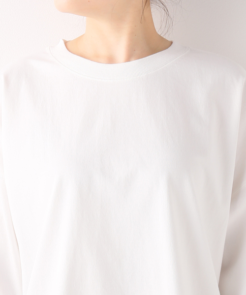 Simplicite（サンプリシテ）の「60/テンジクサイドドットロンTee（Tシャツ/カットソー・レディース・ホワイト/チャコールグレー/アイボリー・FREE）」の13枚目の写真