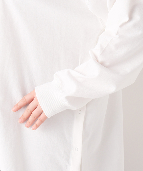 Simplicite（サンプリシテ）の「60/テンジクサイドドットロンTee（Tシャツ/カットソー・レディース・ホワイト/チャコールグレー/アイボリー・FREE）」の16枚目の写真