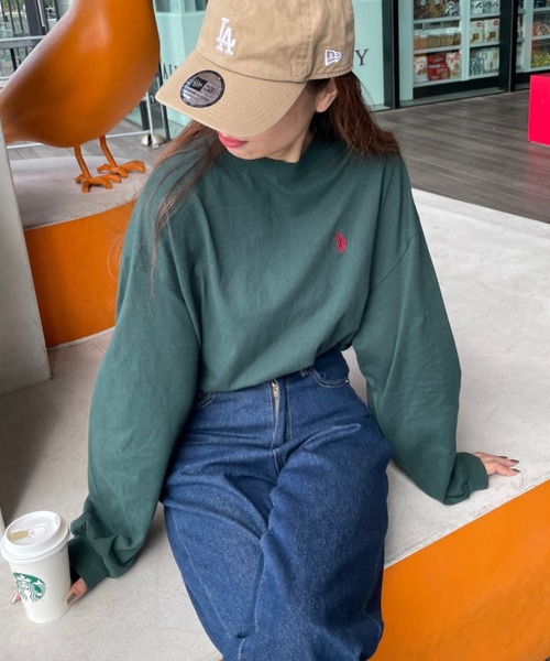 U.S. POLO ASSN.（ユーエスポロアッスン）の「∴WEGO/【大好評により26春再入荷！】U.S. POLO ASSN.別注だぼそでカラーロンT（Tシャツ/カットソー・レディース・スミクロ/ダークグリーン/その他1/その他2/ブルー/ホワイト/グリーン系その他5/オートミール/その他3/ホワイト系その他5/ベージュ系その他5/その他4・FREE）」の7枚目の写真