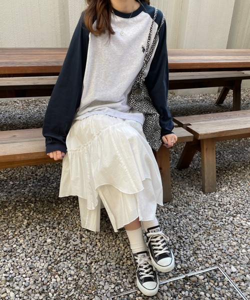 U.S. POLO ASSN.（ユーエスポロアッスン）の「∴WEGO/【大好評により26春再入荷！】U.S. POLO ASSN.別注だぼそでカラーロンT（Tシャツ/カットソー・レディース・スミクロ/ダークグリーン/その他1/その他2/ブルー/ホワイト/グリーン系その他5/オートミール/その他3/ホワイト系その他5/ベージュ系その他5/その他4・FREE）」の13枚目の写真