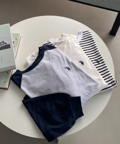 U.S. POLO ASSN.（ユーエスポロアッスン）の「∴WEGO/【大好評により26春再入荷！】U.S. POLO ASSN.別注だぼそでカラーロンT（Tシャツ/カットソー・レディース・スミクロ/ダークグリーン/その他1/その他2/ブルー/ホワイト/グリーン系その他5/オートミール/その他3/ホワイト系その他5/ベージュ系その他5/その他4・FREE）」の17枚目の写真