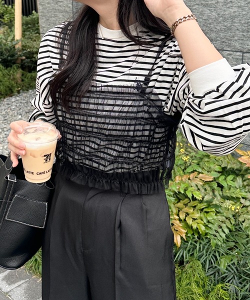 U.S. POLO ASSN.（ユーエスポロアッスン）の「∴WEGO/【大好評により26春再入荷！】U.S. POLO ASSN.別注だぼそでカラーロンT（Tシャツ/カットソー・レディース・スミクロ/ダークグリーン/その他1/その他2/ブルー/ホワイト/グリーン系その他5/オートミール/その他3/ホワイト系その他5/ベージュ系その他5/その他4・FREE）」の18枚目の写真