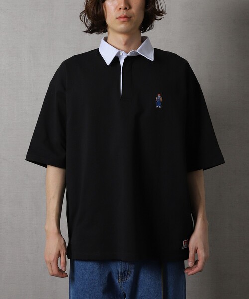 FREAK'S STORE（フリークスストア）の「WEB限定 BEN DAVIS×FREAK'S STORE/ベンデイビス 別注 ビッグシルエット SSラガーシャツ/オーバーサイズ（Tシャツ/カットソー・メンズ・ホワイト/ブラック/ベージュ/ブルーグリーン・SMALL/MEDIUM/LARGE/X-LARGE）」の16枚目の写真