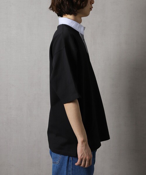 FREAK'S STORE（フリークスストア）の「WEB限定 BEN DAVIS×FREAK'S STORE/ベンデイビス 別注 ビッグシルエット SSラガーシャツ/オーバーサイズ（Tシャツ/カットソー・メンズ・ホワイト/ブラック/ベージュ/ブルーグリーン・SMALL/MEDIUM/LARGE/X-LARGE）」の12枚目の写真