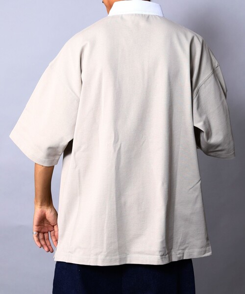 FREAK'S STORE（フリークスストア）の「WEB限定 BEN DAVIS×FREAK'S STORE/ベンデイビス 別注 ビッグシルエット SSラガーシャツ/オーバーサイズ（Tシャツ/カットソー・メンズ・ホワイト/ブラック/ベージュ/ブルーグリーン・SMALL/MEDIUM/LARGE/X-LARGE）」の22枚目の写真