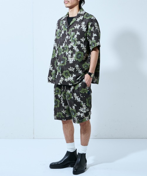 Lui's（ルイス）の「【SILLIS/シリス】LAYERED OPEN COLLAR ALOHA SHIRTS(アロハ柄オープンカラーシャツ)（シャツ/ブラウス・メンズ・ブラック・44/46）」の16枚目の写真