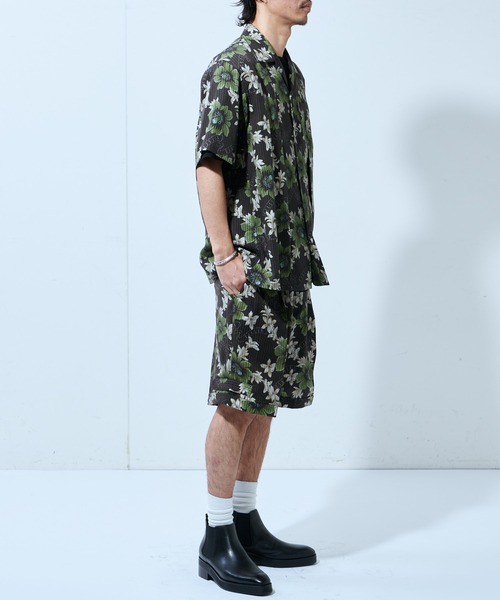 Lui's（ルイス）の「【SILLIS/シリス】LAYERED OPEN COLLAR ALOHA SHIRTS(アロハ柄オープンカラーシャツ)（シャツ/ブラウス・メンズ・ブラック・44/46）」の18枚目の写真