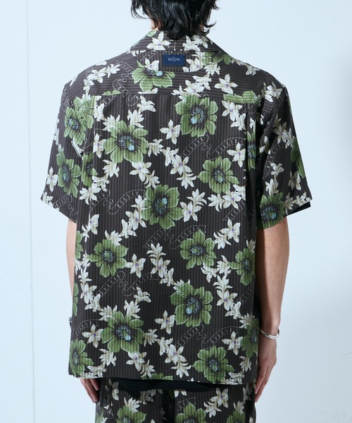 Lui's（ルイス）の「【SILLIS/シリス】LAYERED OPEN COLLAR ALOHA SHIRTS(アロハ柄オープンカラーシャツ)（シャツ/ブラウス・メンズ・ブラック・44/46）」の6枚目の写真